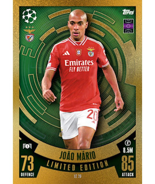 Topps Match Attax Champions League 2023/2024 Limited Edition João Mário (SL Benfica)